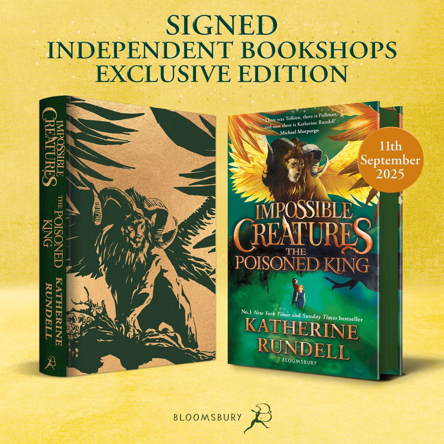 The Poisoned King (Impossible Creatures 2) by Katherine Rundell SIGNED INDIE EXCLUSIVE