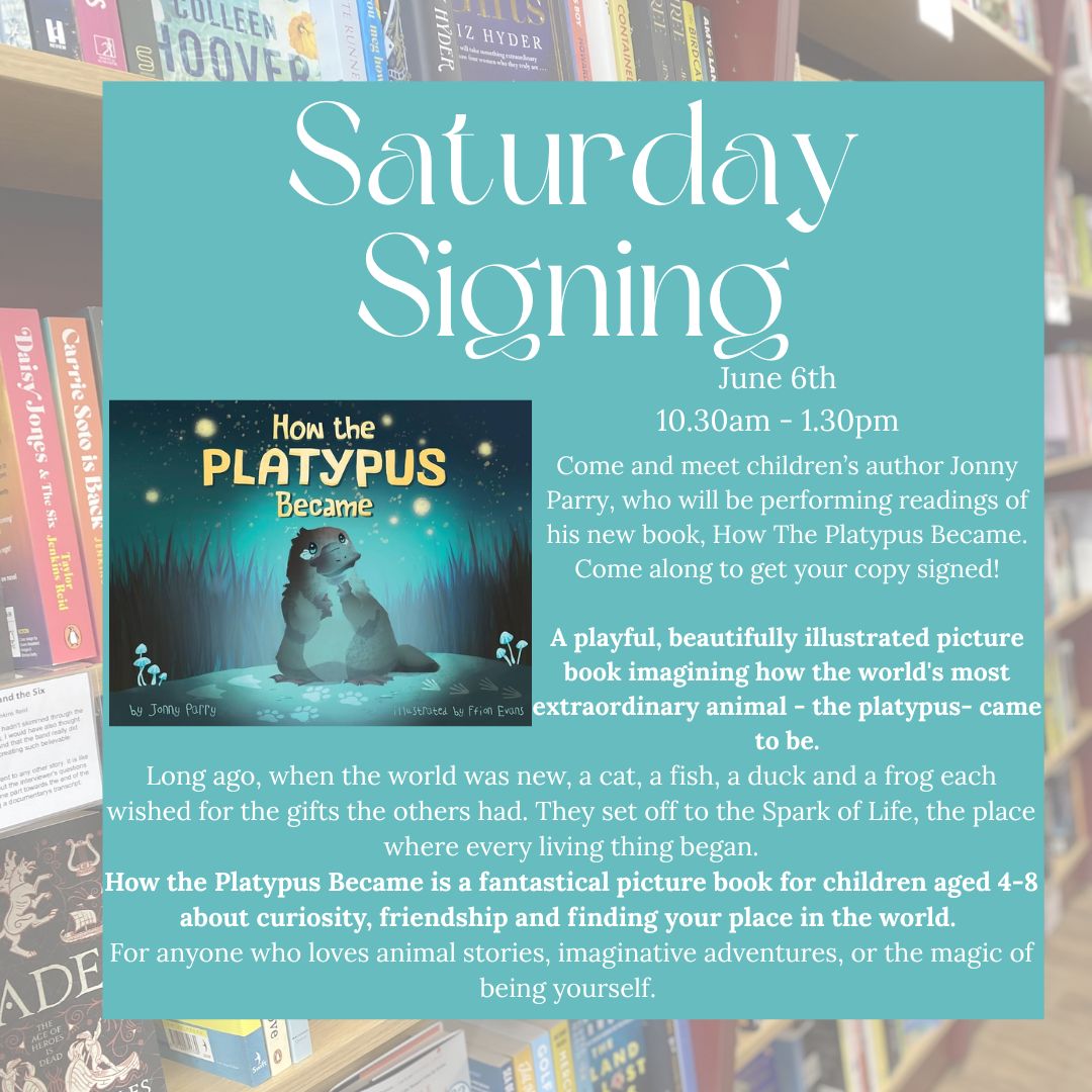 Saturday Signing – Come and Meet Author Jonny Parry